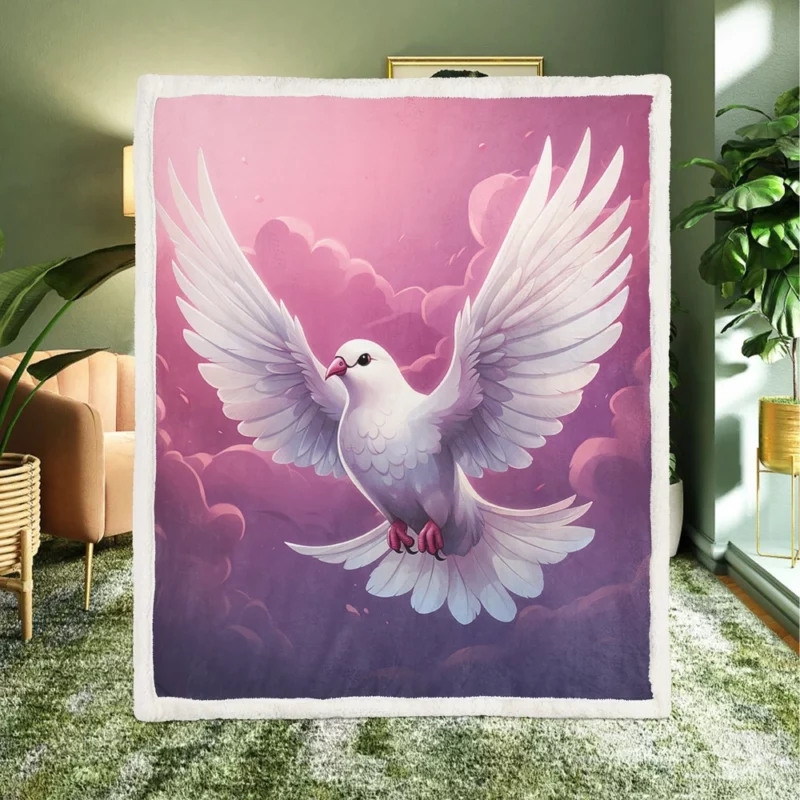 Dove Vector Logo Sherpa Fleece Blanket