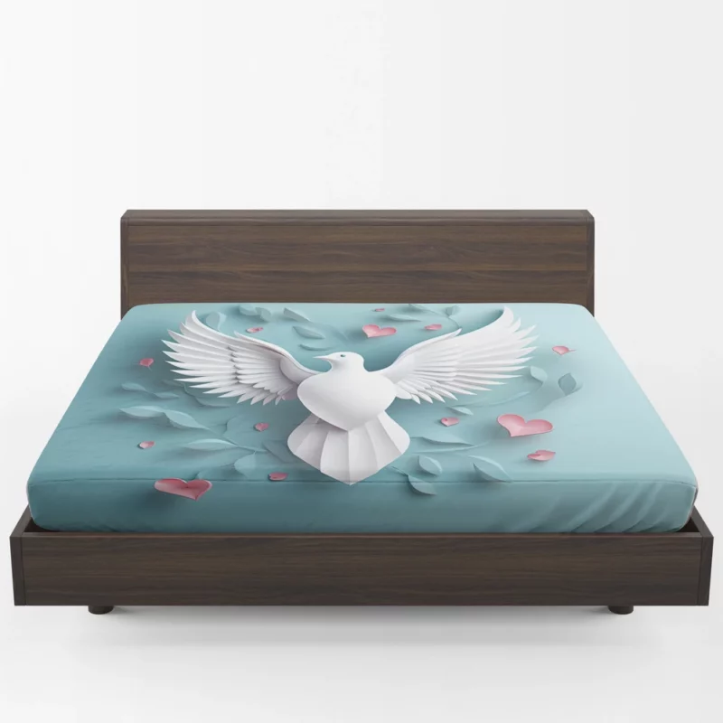Dove With Heart Light Effect Fitted Sheet 1