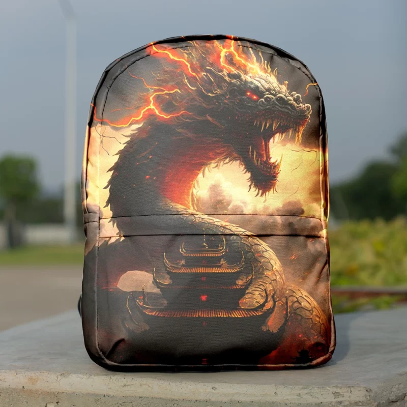 Dragon Creature Close-Up Minimalist Backpack