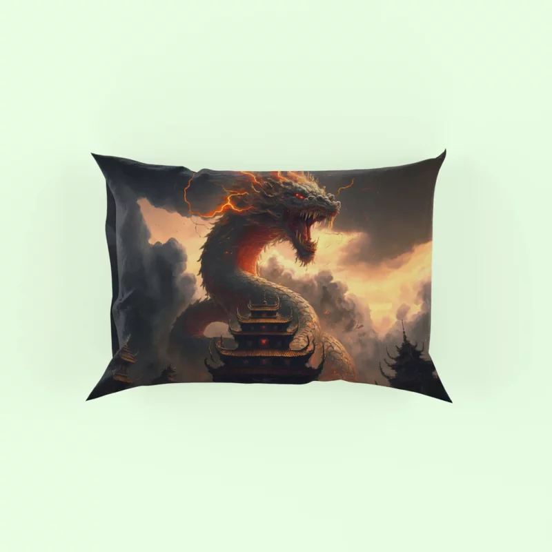 Dragon Creature Close-Up Pillow Case