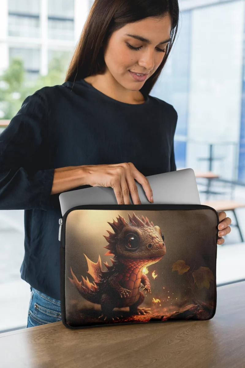 Dragon Preparing Fire Breath Laptop Sleeve 1