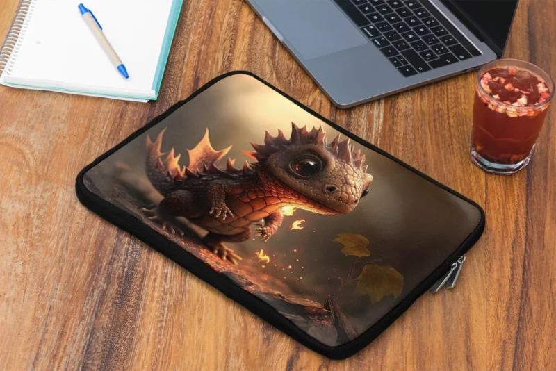 Dragon Preparing Fire Breath Laptop Sleeve 2