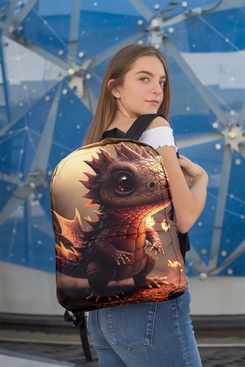 Dragon Preparing Fire Breath Minimalist Backpack 2