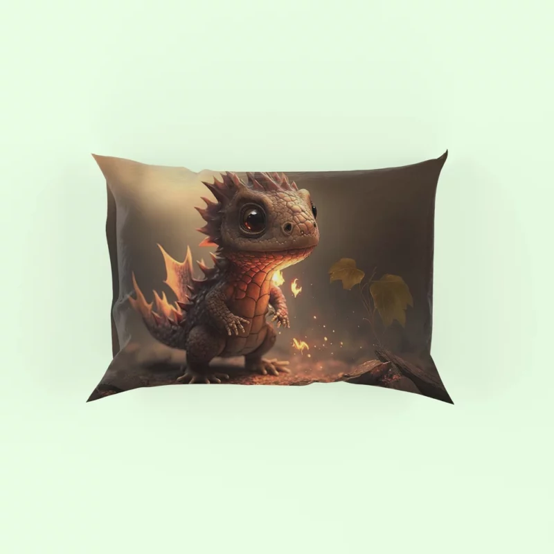 Dragon Preparing Fire Breath Pillow Case