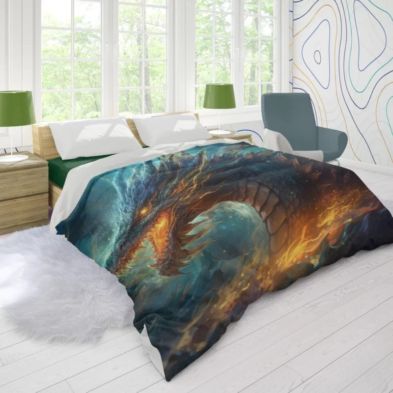 Dragon Spirit Encounter Duvet Cover