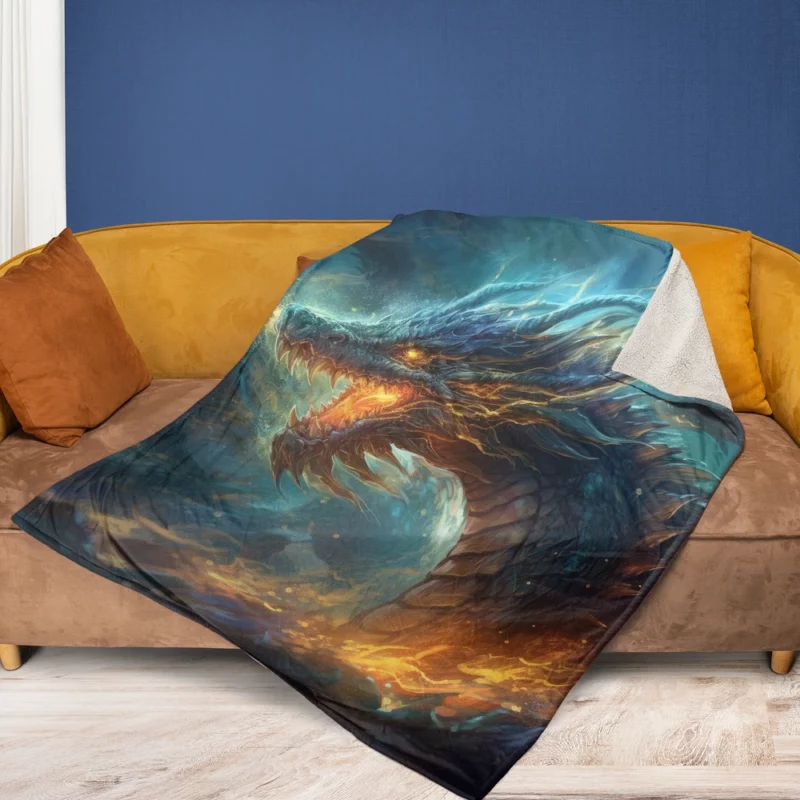 Dragon Spirit Encounter Fleece Blanket 1