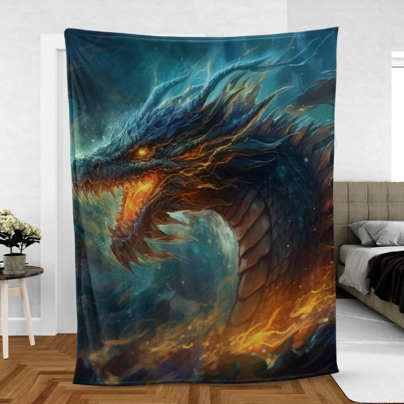 Dragon Spirit Encounter Fleece Blanket