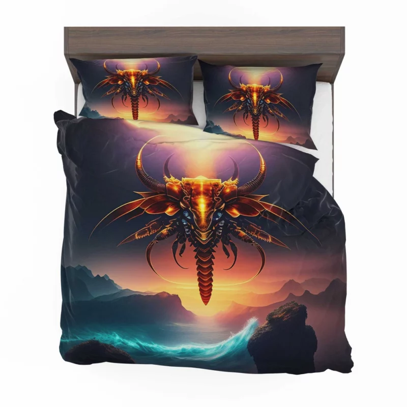 Dragon With Halo Painting Bedding Set 2