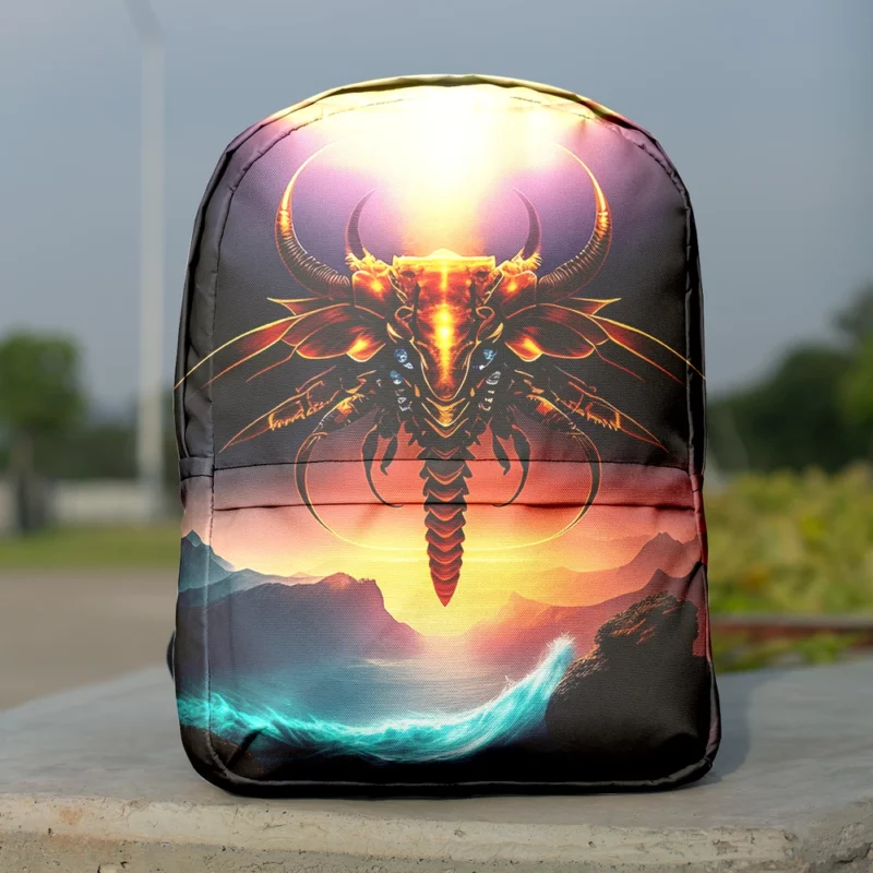 Dragon With Halo Painting Minimalist Backpack