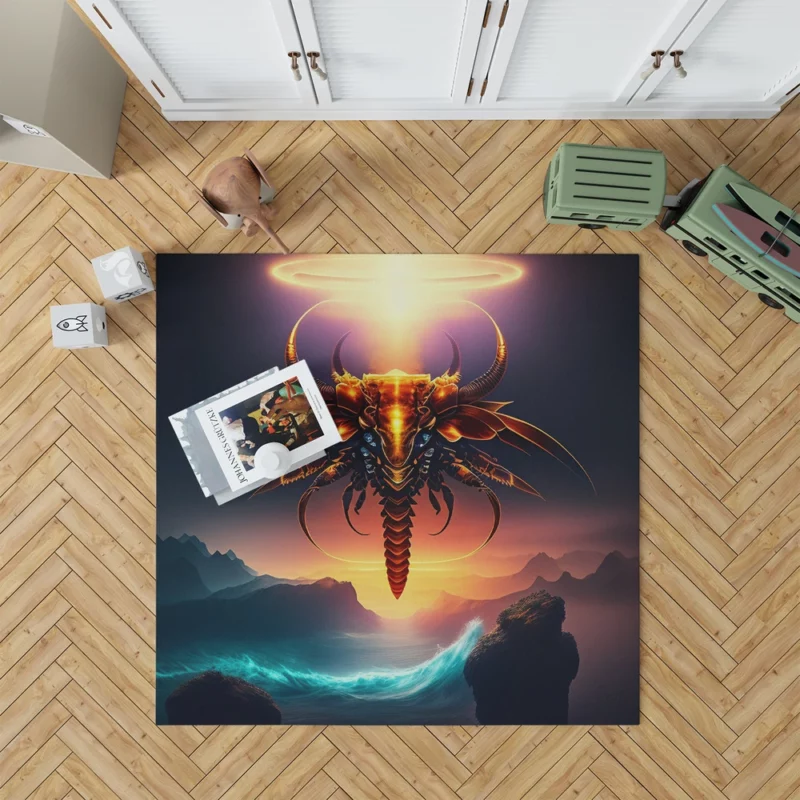 Dragon With Halo Painting Rug