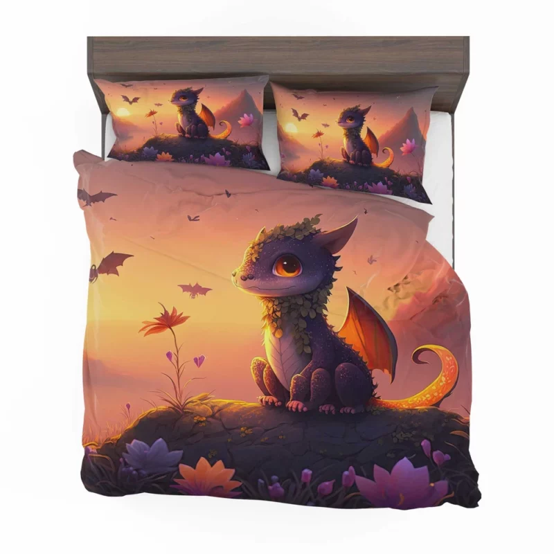 Dragon at Magical Sunrise Bedding Set 2