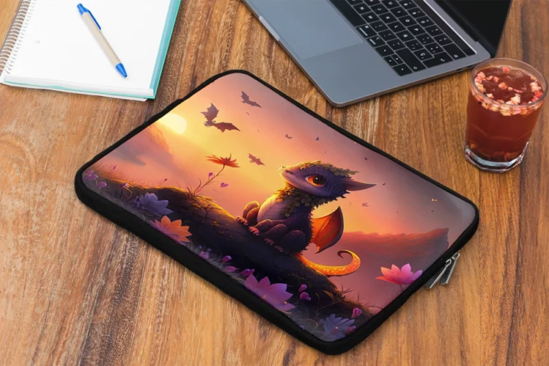 Dragon at Magical Sunrise Laptop Sleeve 2