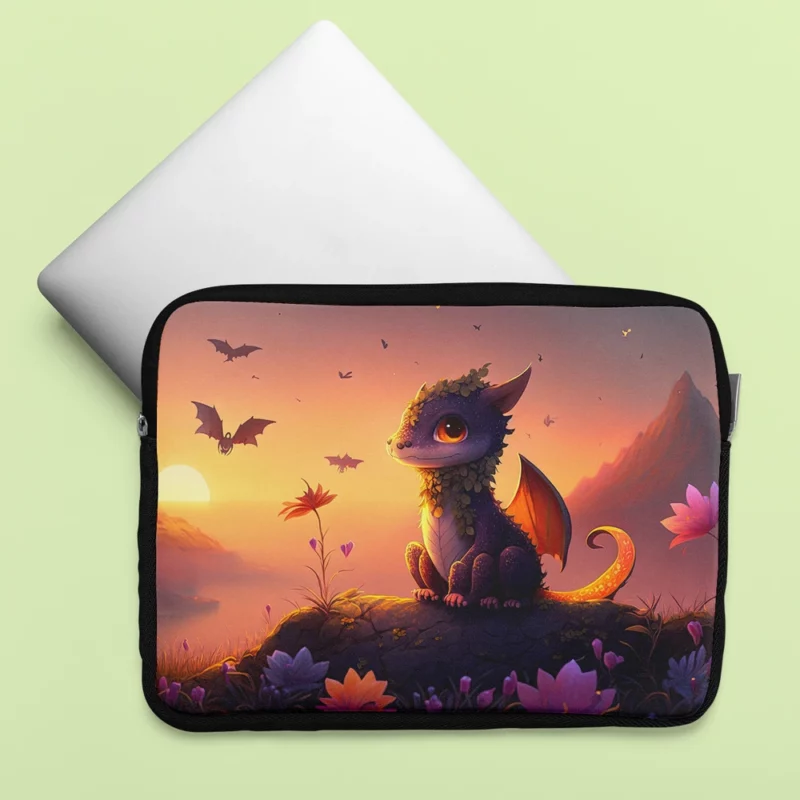 Dragon at Magical Sunrise Laptop Sleeve