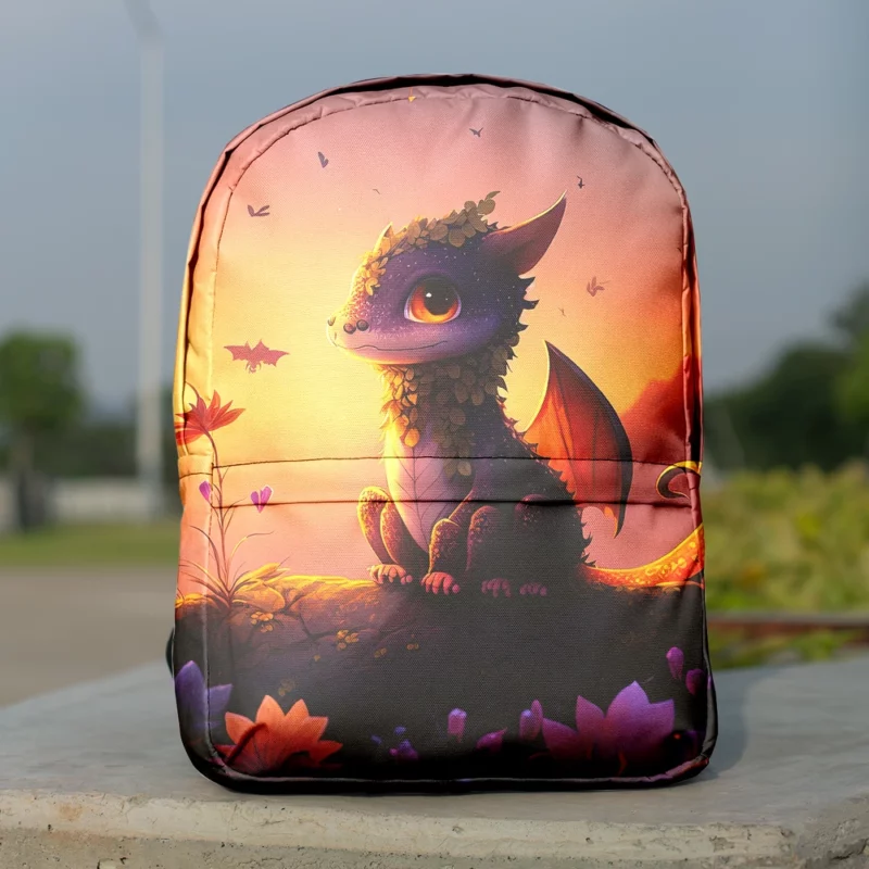 Dragon at Magical Sunrise Minimalist Backpack