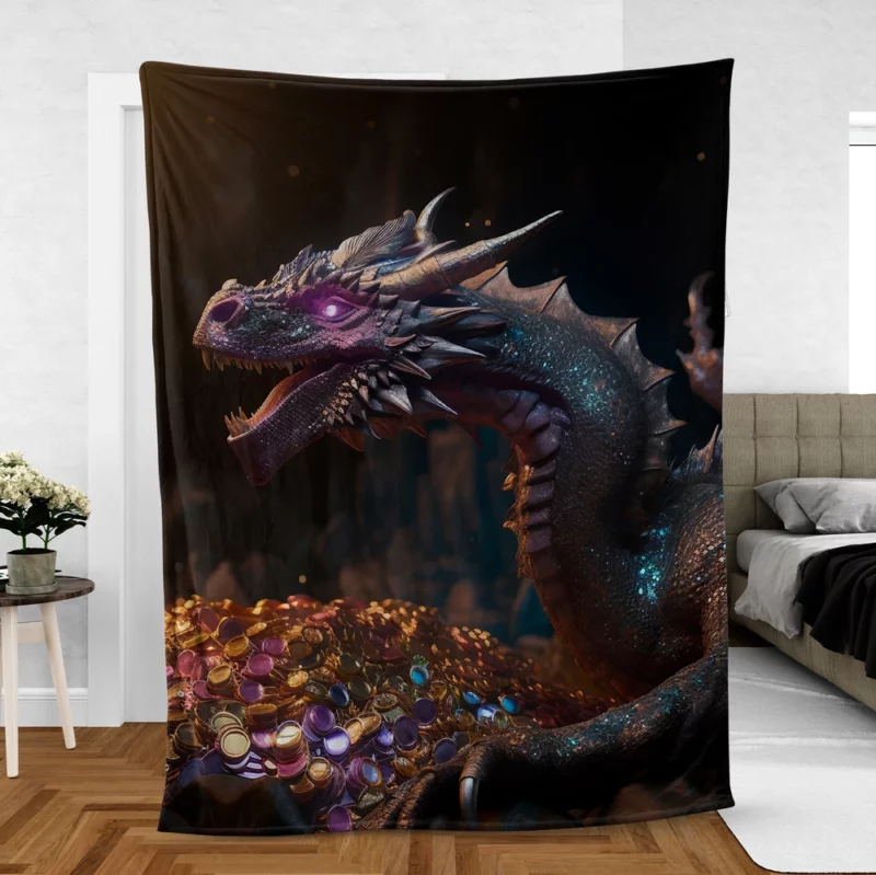 Dragons Fantasy Artwork Fleece Blanket