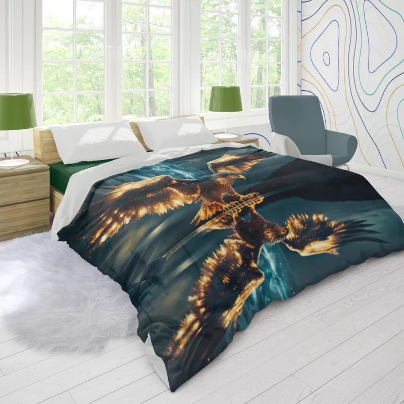 Eagle Digital Artwork Duvet Cover