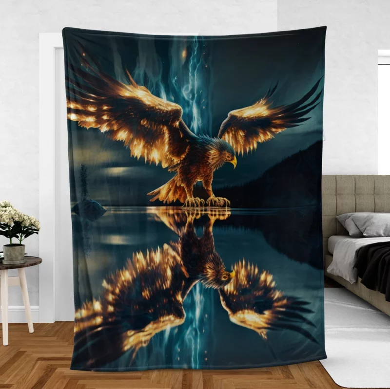 Eagle Digital Artwork Fleece Blanket