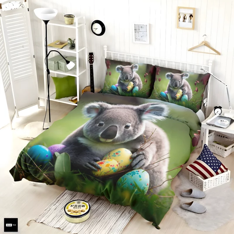 Easter Koala With Eggs Bedding Set