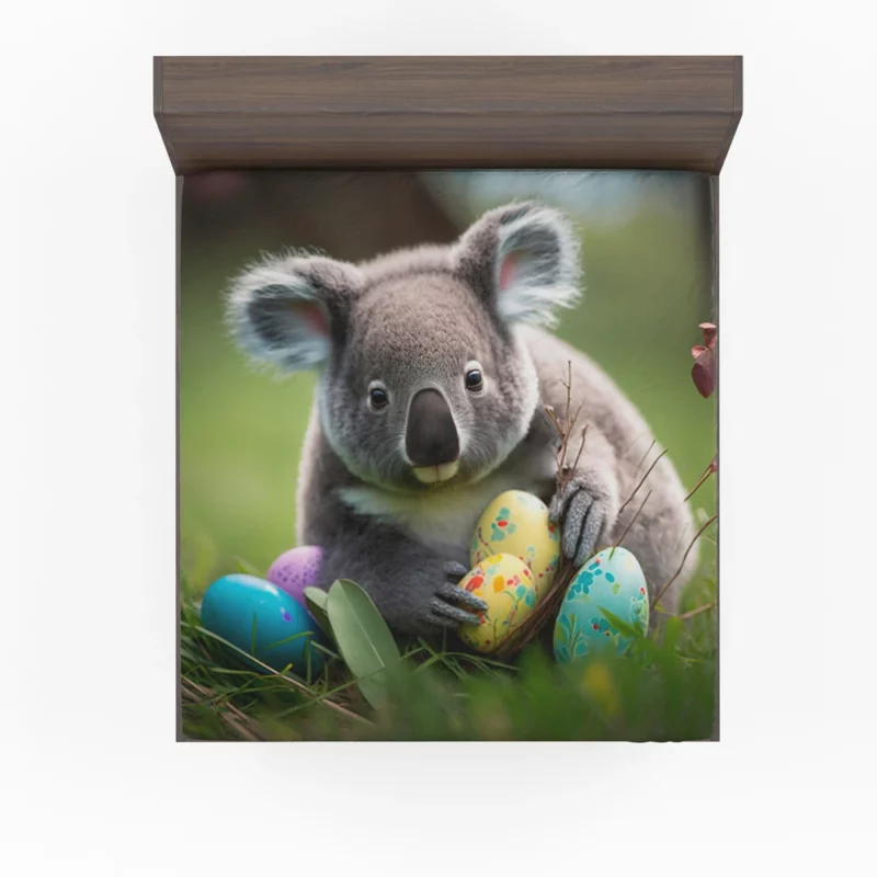 Easter Koala With Eggs Fitted Sheet