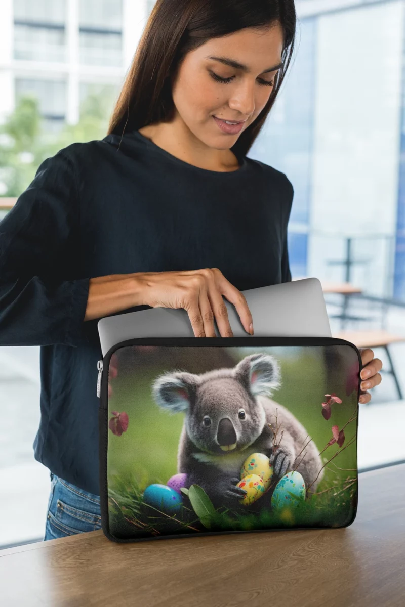 Easter Koala With Eggs Laptop Sleeve 1