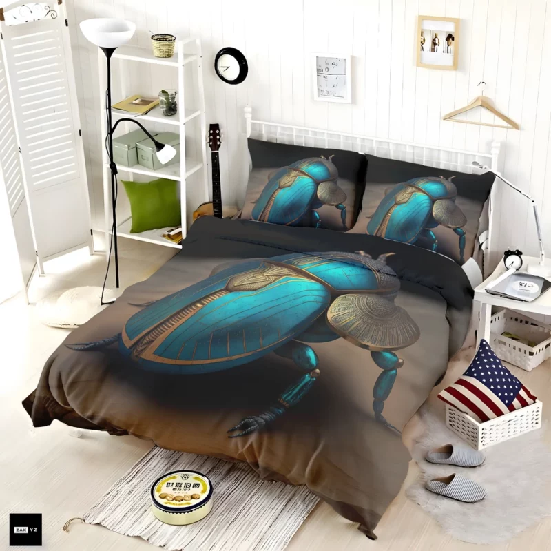 Egyptian Scarab Beetle Art Bedding Set