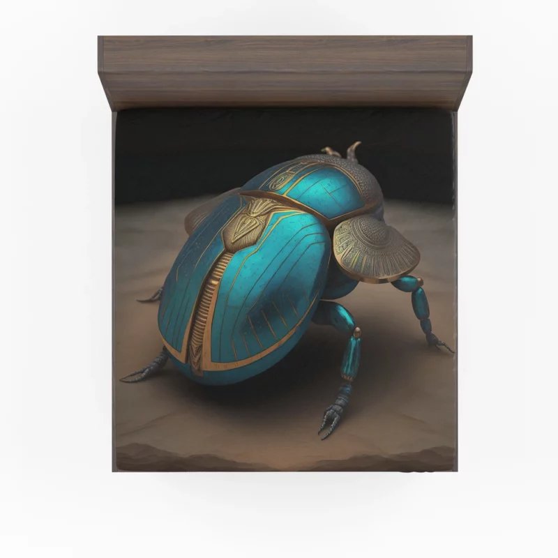 Egyptian Scarab Beetle Art Fitted Sheet