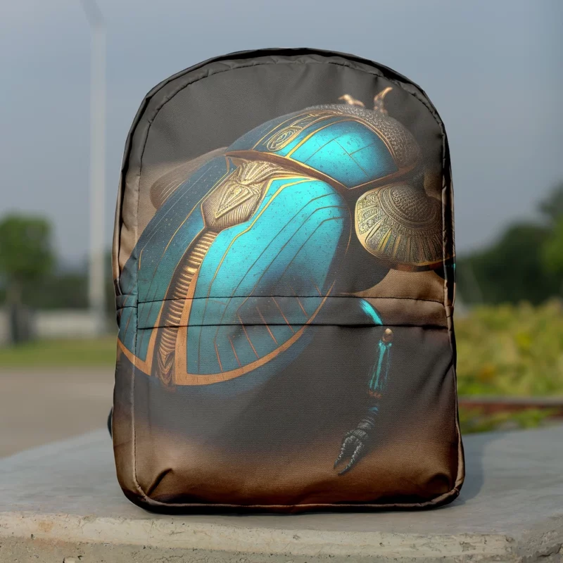 Egyptian Scarab Beetle Art Minimalist Backpack