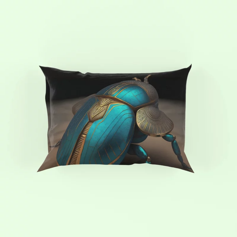 Egyptian Scarab Beetle Art Pillow Case