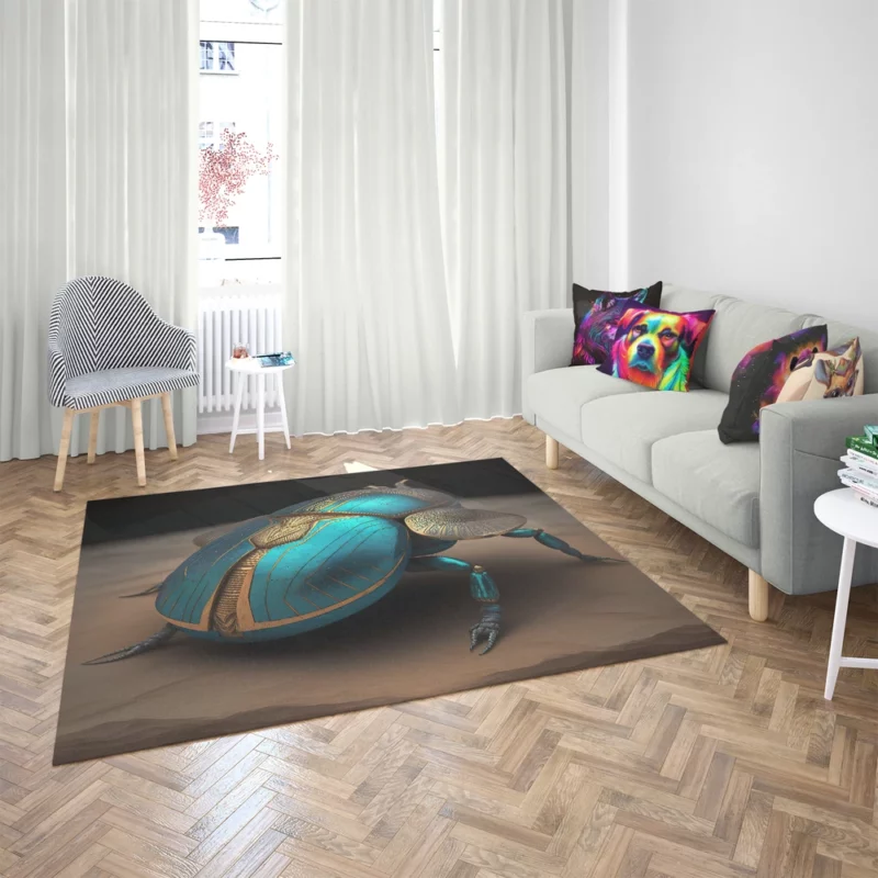 Egyptian Scarab Beetle Art Rug 2