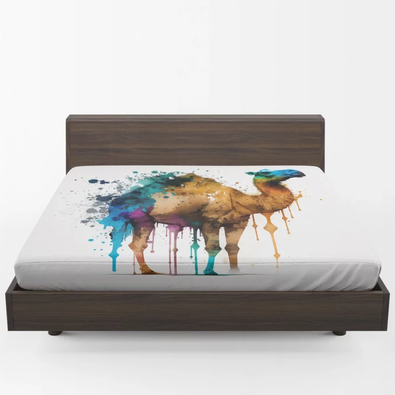 Eid Painting of Camels Fitted Sheet 1
