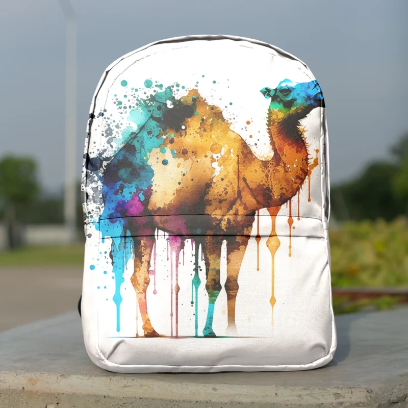 Eid Painting of Camels Minimalist Backpack