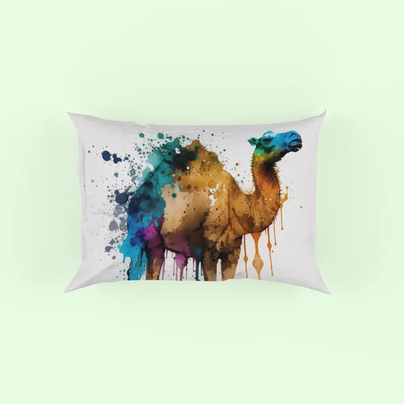 Eid Painting of Camels Pillow Case