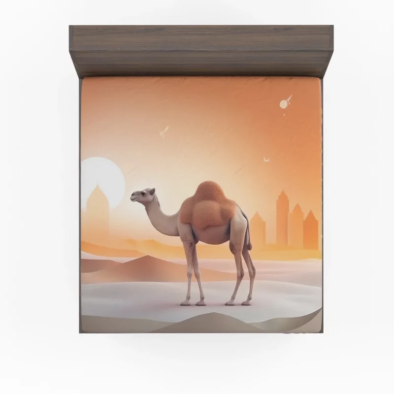 Eid al-Adha Camel Artwork Fitted Sheet