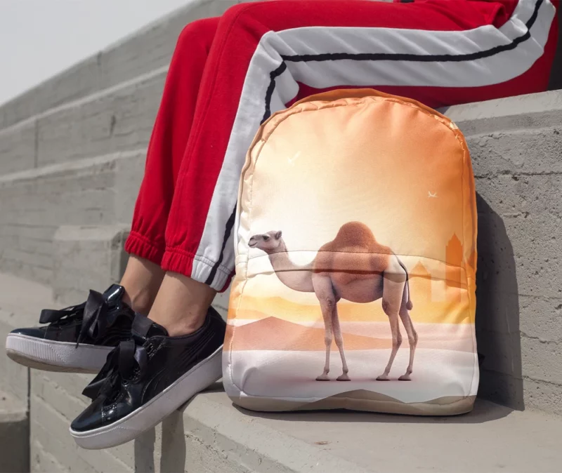 Eid al-Adha Camel Artwork Minimalist Backpack 1