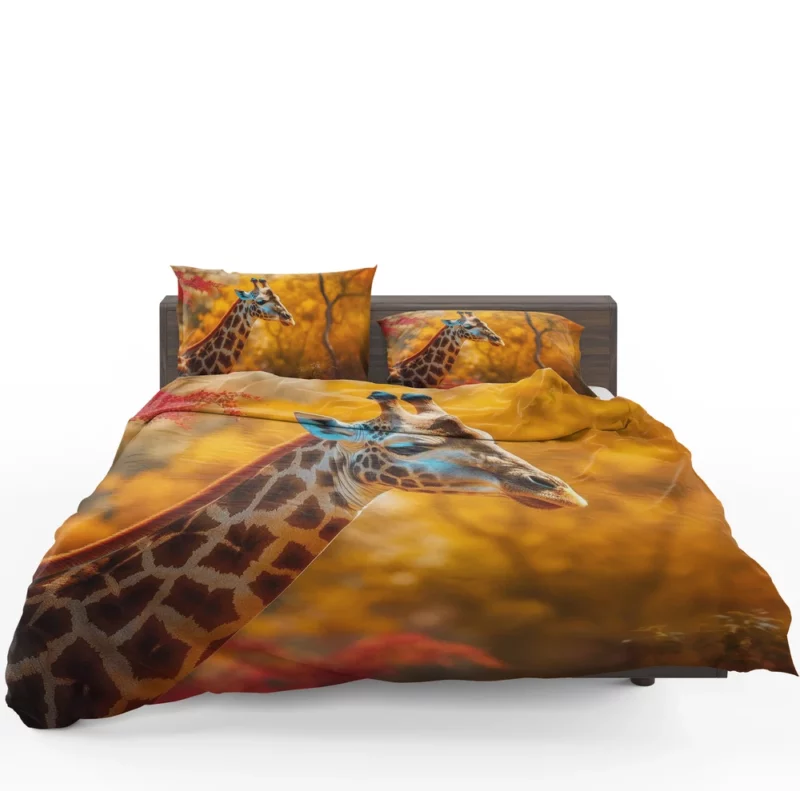 Elegant Giraffe Generated by AI Bedding Set 1