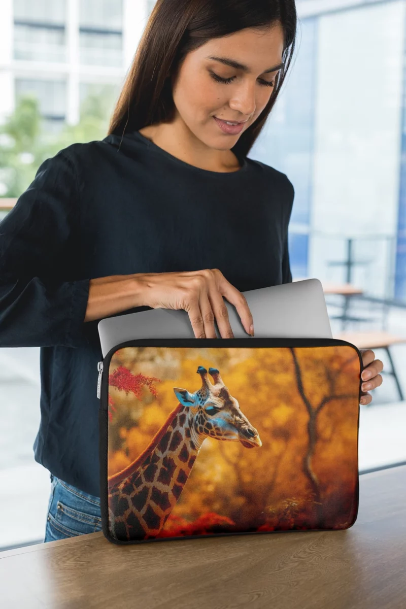 Elegant Giraffe Generated by AI Laptop Sleeve 1