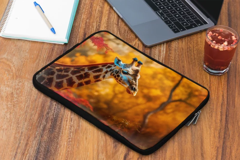 Elegant Giraffe Generated by AI Laptop Sleeve 2