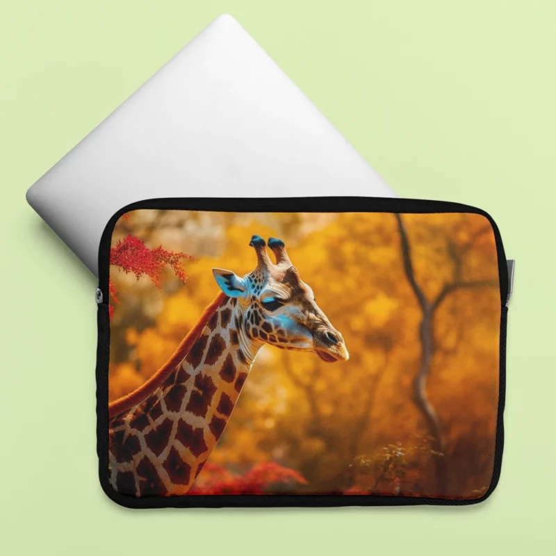 Elegant Giraffe Generated by AI Laptop Sleeve