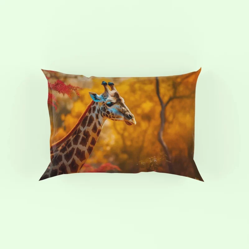 Elegant Giraffe Generated by AI Pillow Case