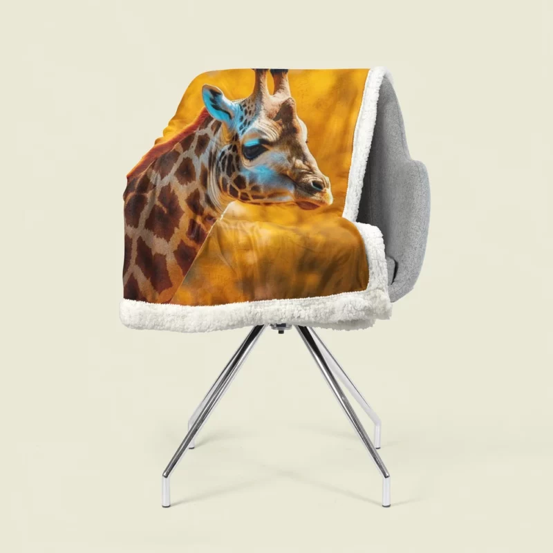 Elegant Giraffe Generated by AI Sherpa Fleece Blanket 1