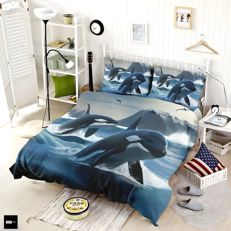 Elegant Glass Vase Design Bedding Set