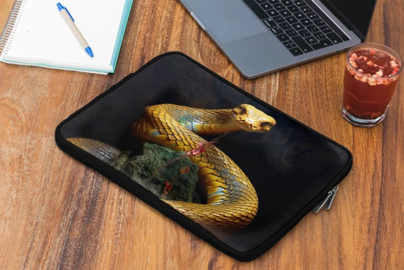 Elegant King Cobra Artwork Laptop Sleeve 2