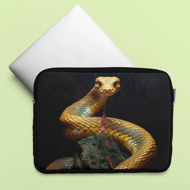 Elegant King Cobra Artwork Laptop Sleeve