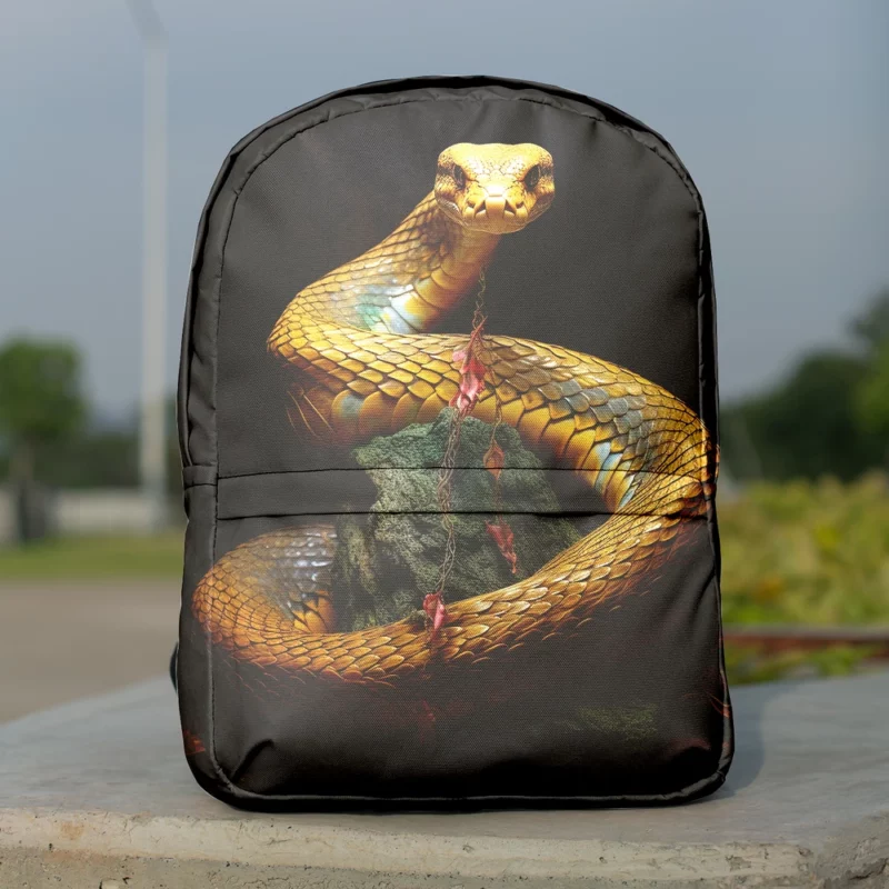 Elegant King Cobra Artwork Minimalist Backpack