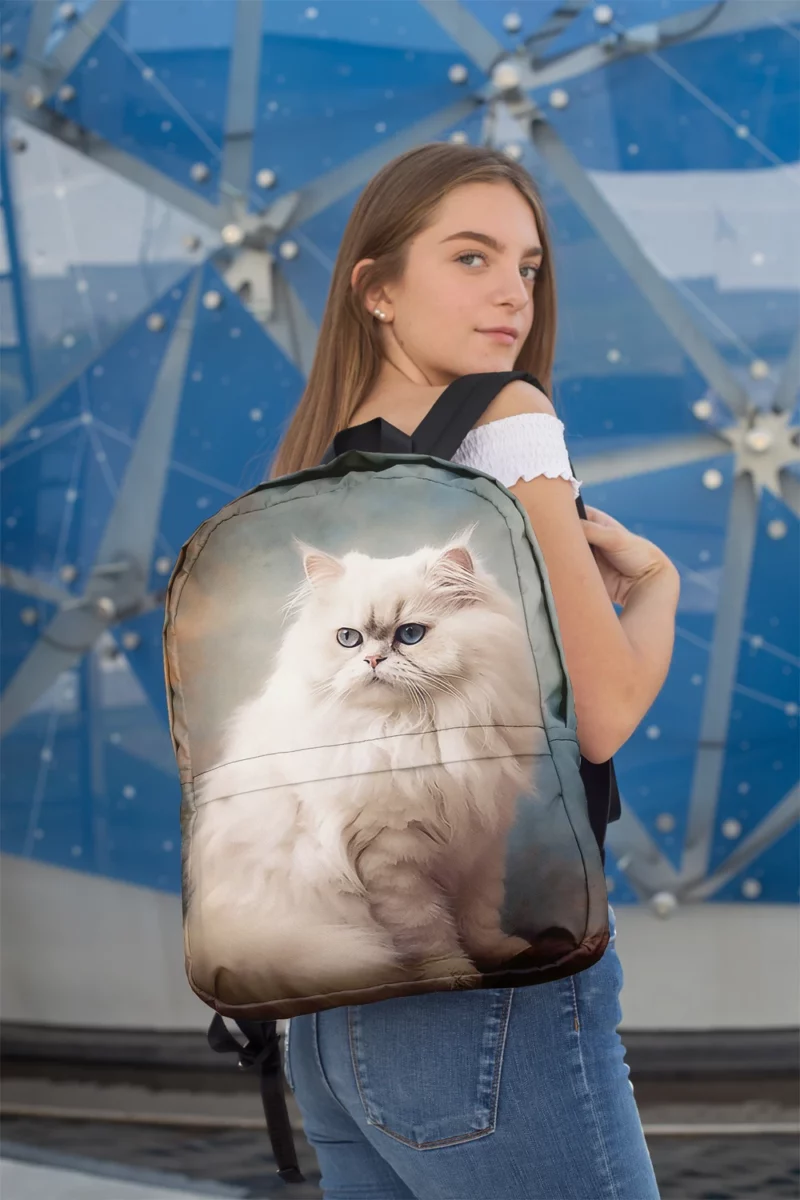 Elegant White Cat Minimalist Backpack 2