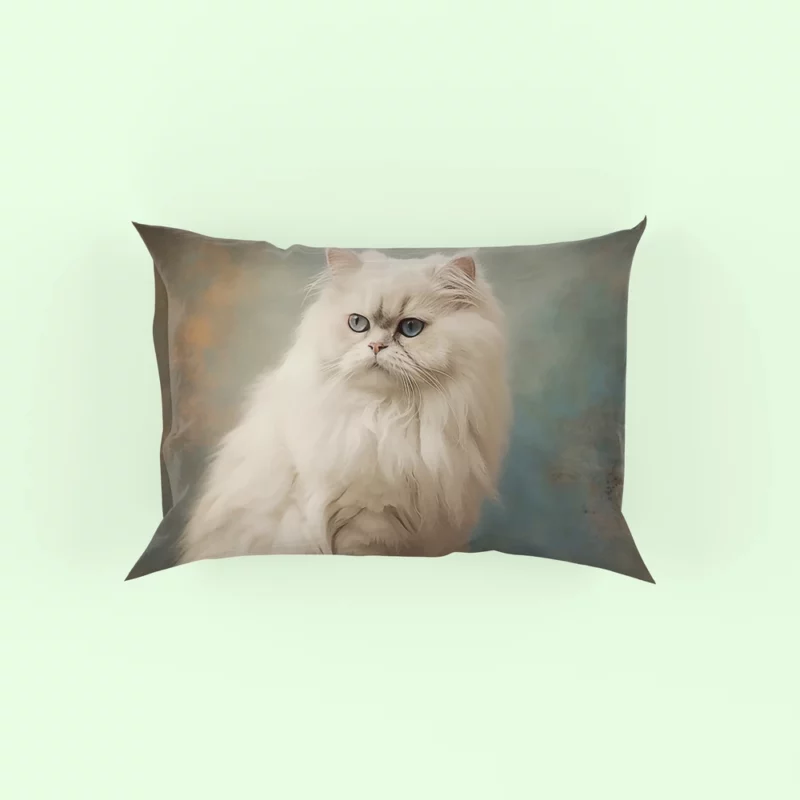 Elegant White Cat Pillow Case