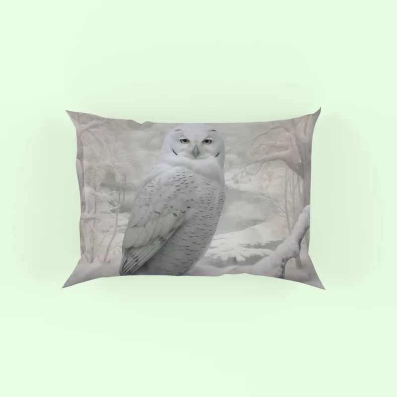 Elegant White Snowy Owl Pillow Case