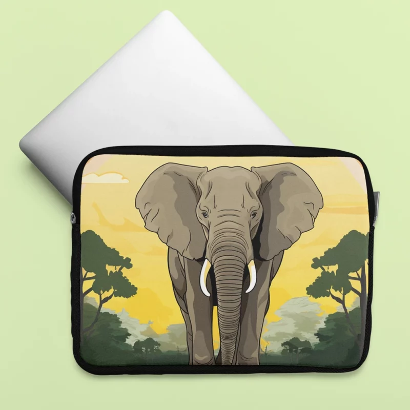 Elephant Illustration Artwork Laptop Sleeve