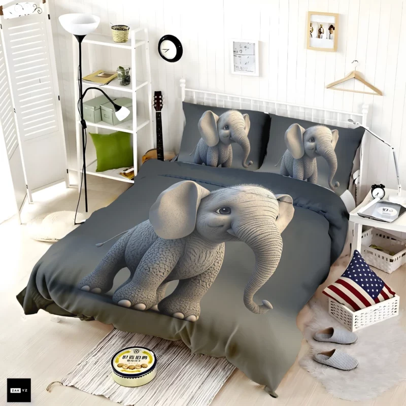 Elephant With Large Earrings Bedding Set