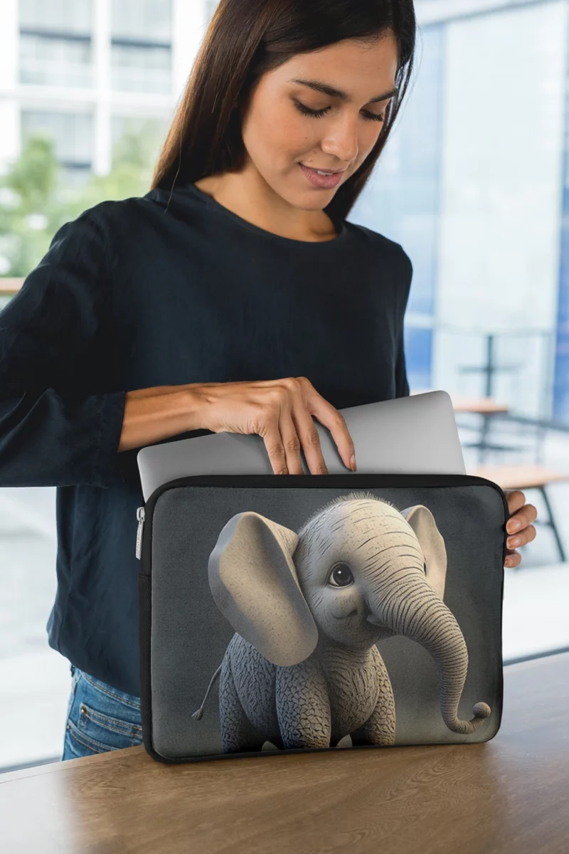 Elephant With Large Earrings Laptop Sleeve 1